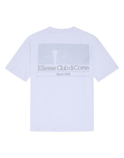 ellesse Club di corsa tee in white/light blue, 4 of 4