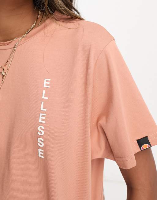 ellesse – Coalio – T-Shirt in Orange mit Logoprint auf dem Rücken, 3 von 4