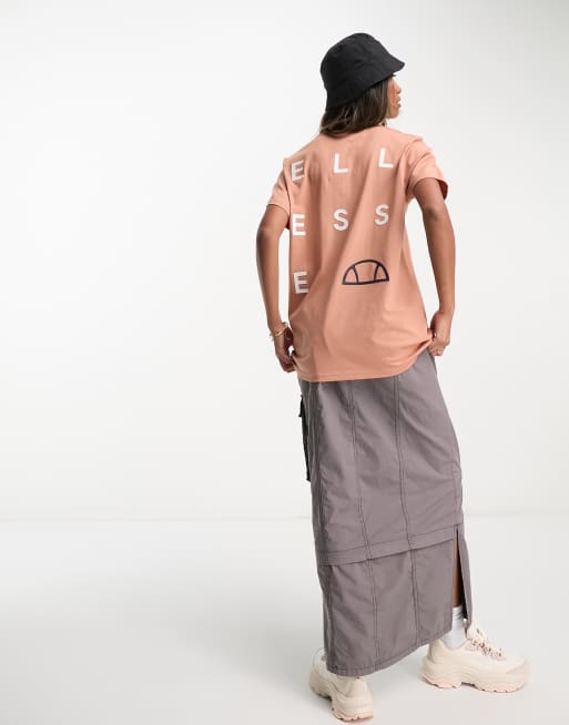 ellesse - Coalio - T-shirt met logoprint op de achterkant in oranje