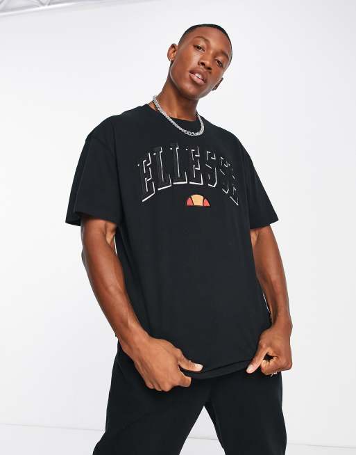 ellesse collegiate sweatshirt in black | ASOS