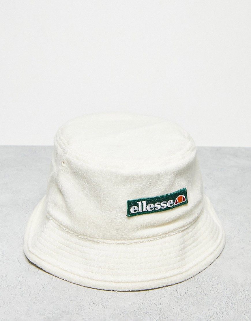 Ellesse community club unisex bucket hat in off white