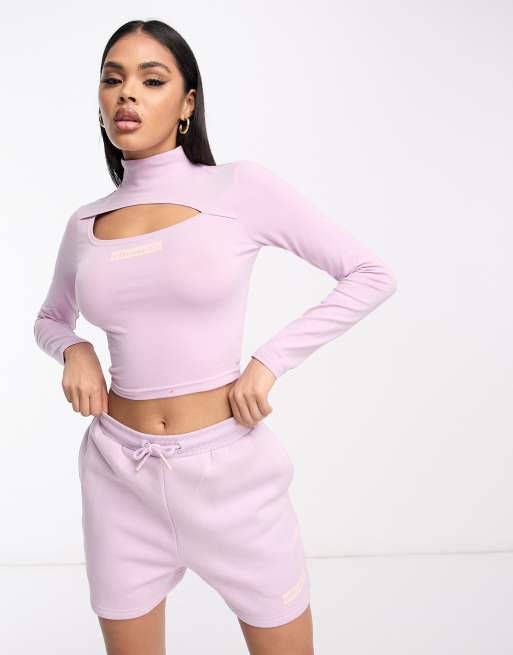 Ellesse long sleeve sales crop polo top