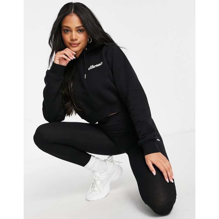 ellesse エレッセ スキーウエア ジャンバー Lサイズ 黒 レディース ellesse cropped hoodie and leggings set in black | ASOS