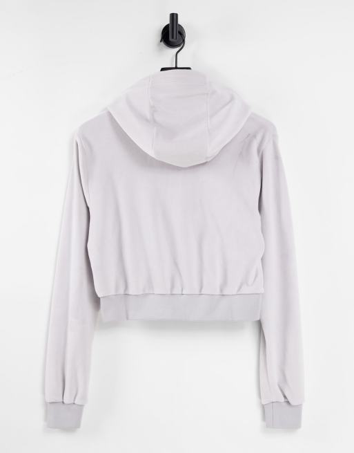 Ellesse grey cropped hoodie on sale