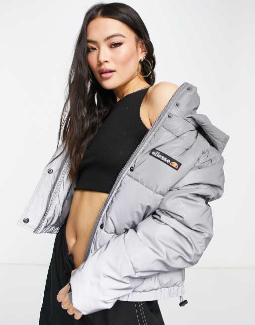 Cropped reflective jacket sale