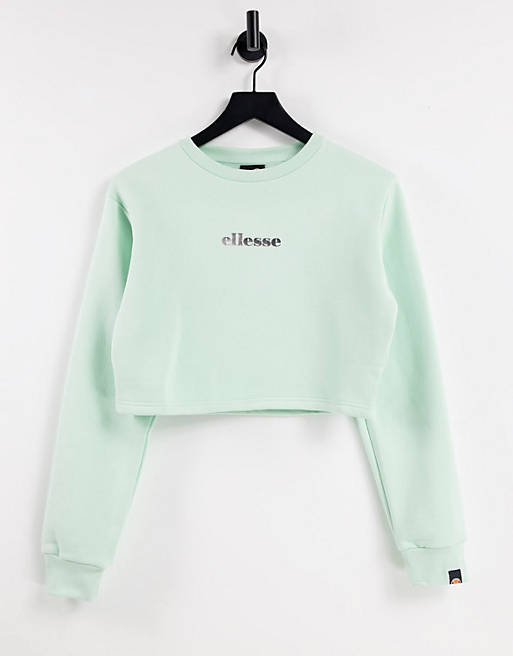 ellesse cropped sweatshirt in mint