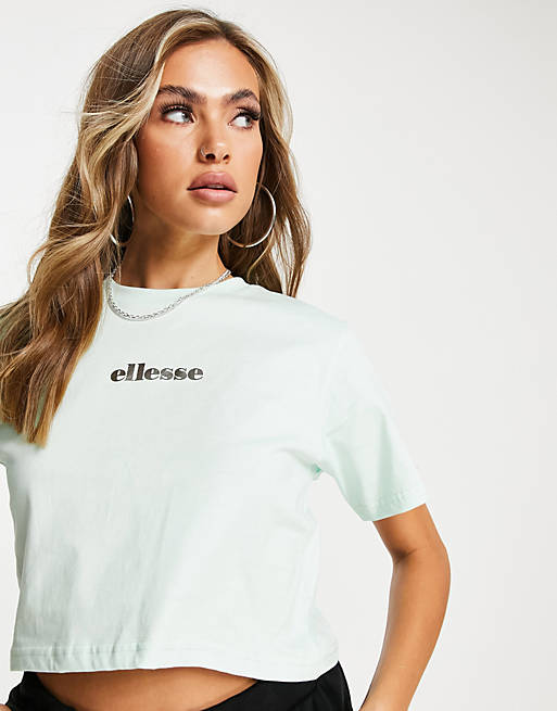 ellesse cropped t-shirt in mint
