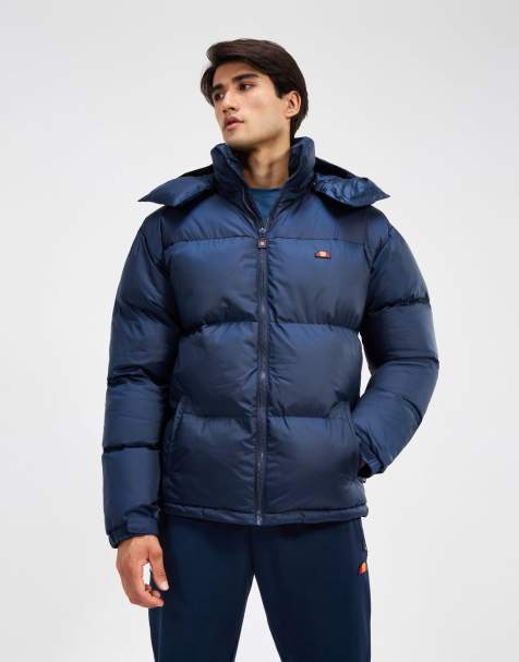 ellesse Dappiani long sleeve padded jacket in navy - view 1