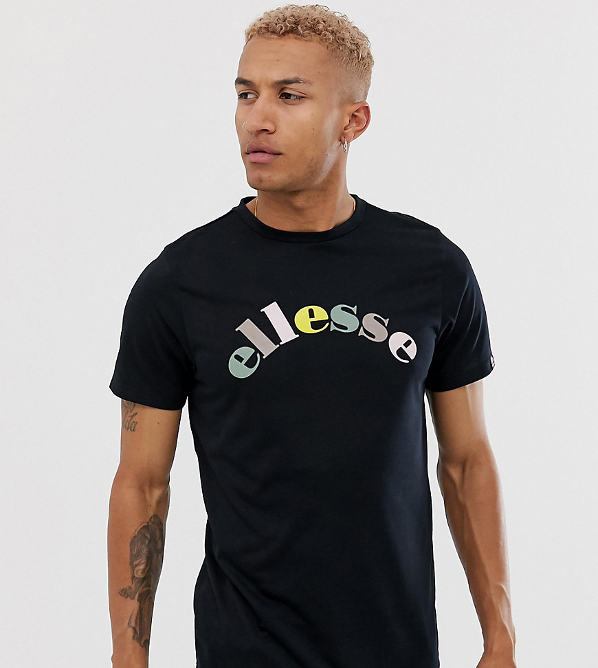 ellesse Davide recycled arc logo t-shirt in black exclusive at ASOS