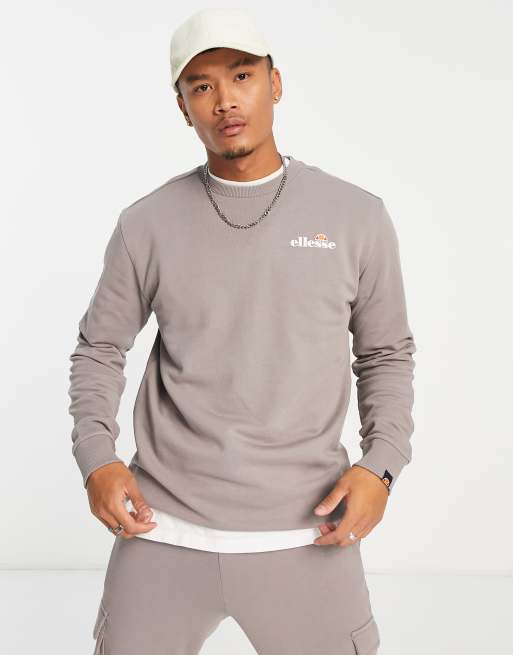 ellesse Deleeno Sweatshirt in Grau mit Ruckenprint ASOS