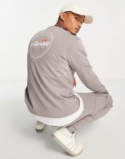 ellesse - Deleeno - Sweatshirt met print op de achterkant in grijs