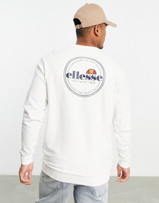 ellesse Deleeno sweatshirt with back print in cream