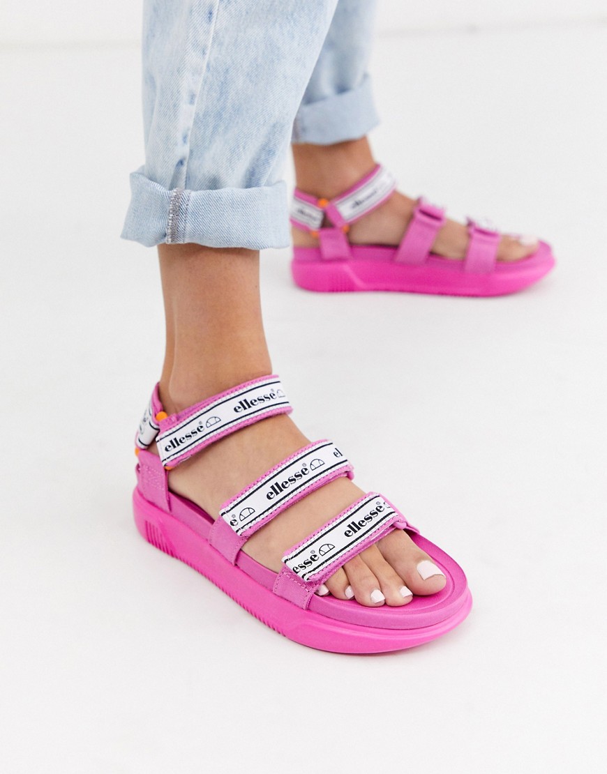 Ellesse – Denso – Rosa sportiga sandaler med logga