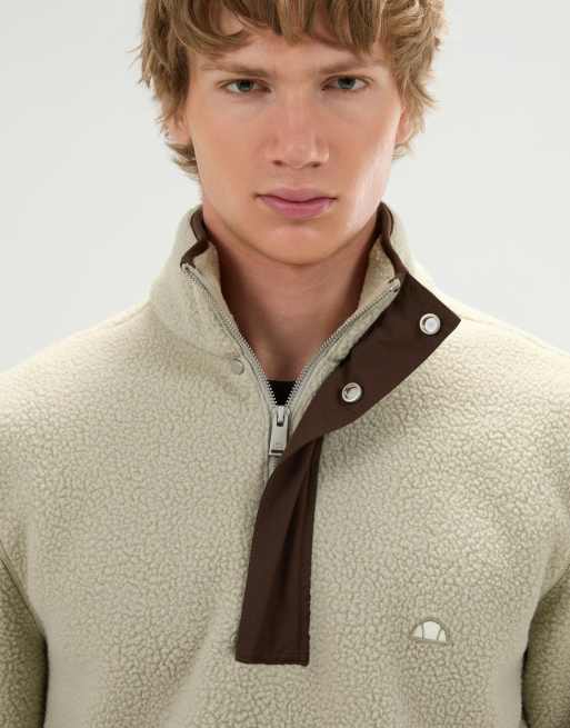 ellesse D’manda 1/4 zip top in sand, 3 of 3