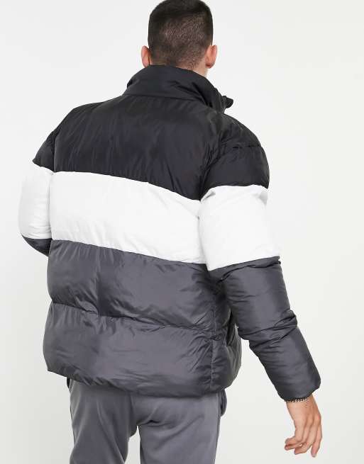 ellesse Doudoune effet color block Gris et noir Exclusivite ASOS