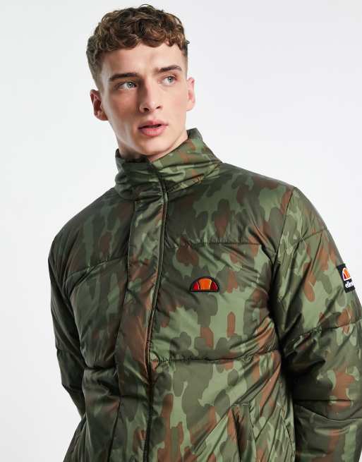 ellesse Doudoune griffee a imprime camouflage