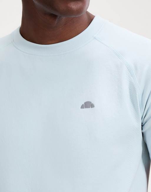 ellesse Drexani short sleeve seamless tee in light blue, 3 of 4