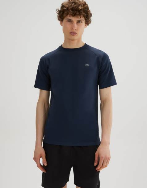 ellesse Drexani short sleeve seamless tee in navy