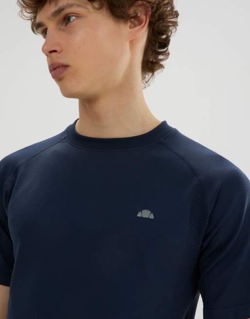 ellesse Drexani short sleeve seamless tee in navy, 3 of 4