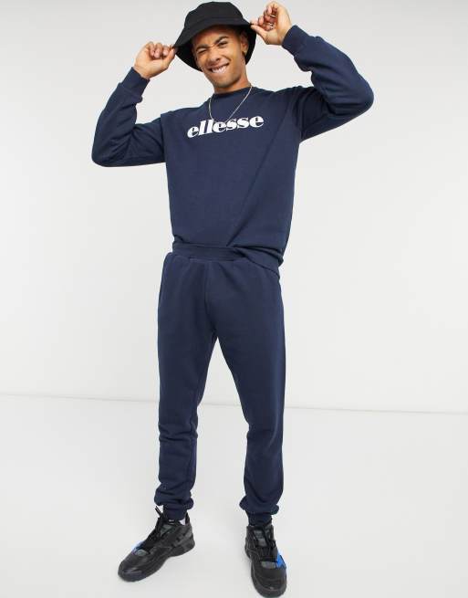 ellesse Exclusivit ASOS Ensemble sweat et jogger Bleu marine