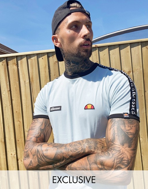 ellesse Fede t-shirt in pale blue exclusive to ASOS