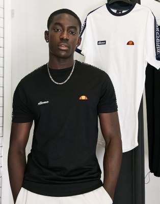 ellesse fede t-shirt with taping in black - ASOS Price Checker