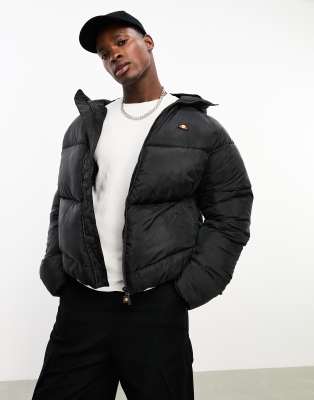 Veste Matelassée à Capuche Ellesse Pour Homme Taille M - Noir, Occasion Très Bon état, Style Puffer