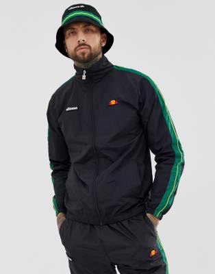 ellesse tracksuit with green taping in 