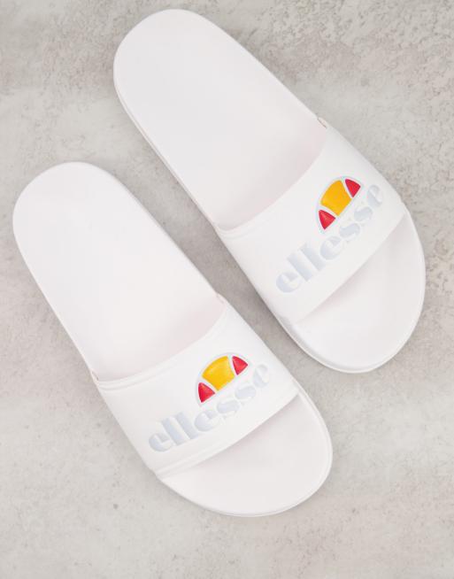 White hot sale ellesse sliders