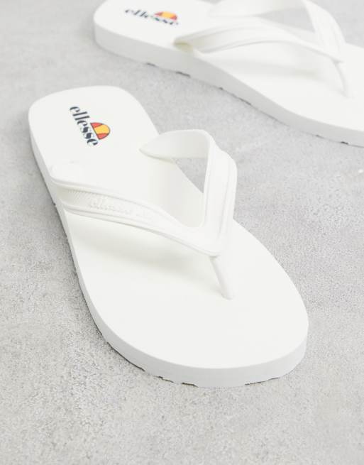 Ellesse flip flops in white ASOS