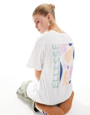 ellesse - Fortunata - T-Shirt in Weiß mit Rückenprint