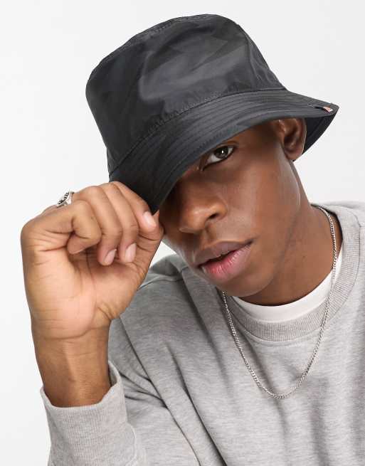 Asos black store bucket hat