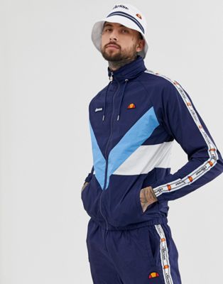 ellesse tracksuit with white taping in 