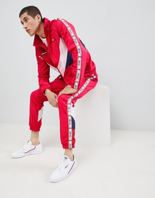 ellesse Gerano Veste de surv tement galon Rouge