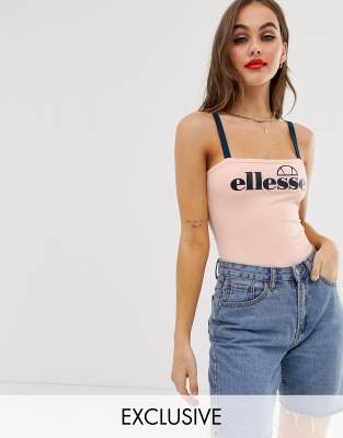Ellesse recycled body with front logo-Pink Pink