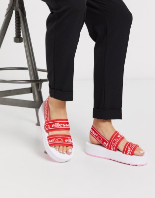 Ellesse giglio flatform logo sandal in 