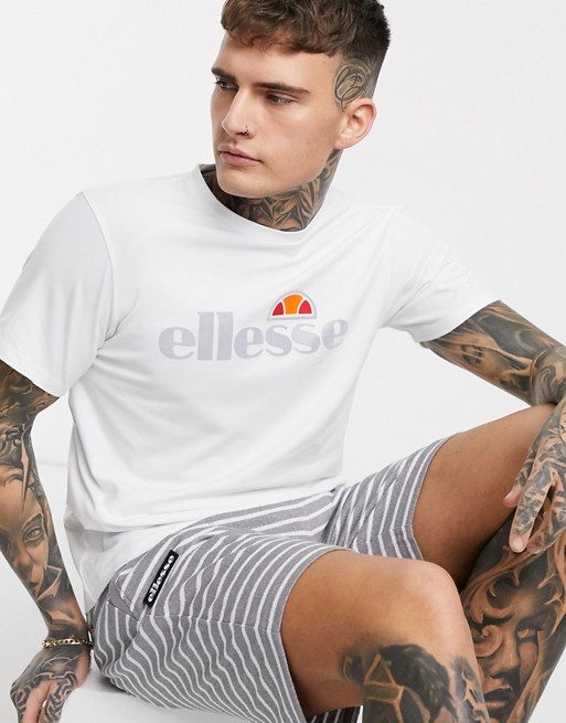 ellesse Giniti 2 t-shirt with reflective logo in white