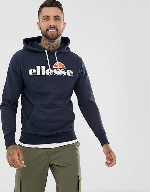 ellesse Gottero hoodie with classic logo in navy