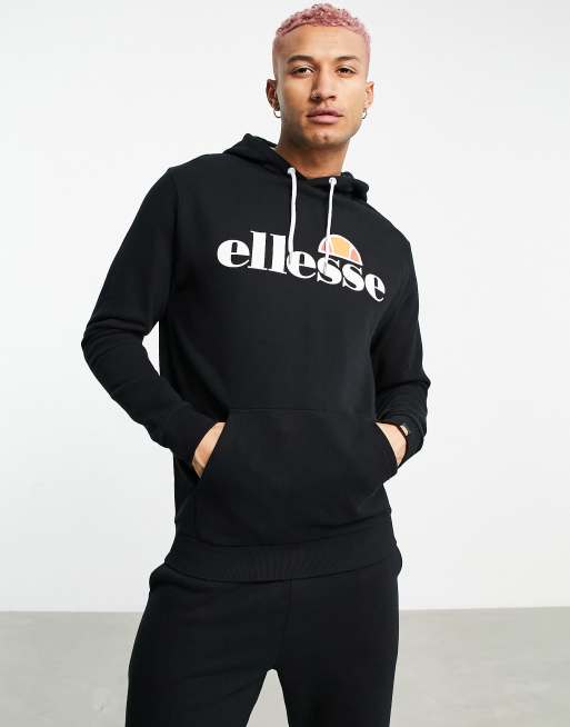 ellesse – Gottero – Schwarzer Kapuzenpullover mit klassischem Logo, 4 von 4