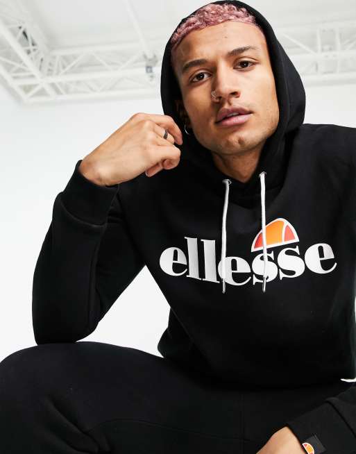 ellesse – Gottero – Svart huvtröja med klassisk logga, 3 av 4