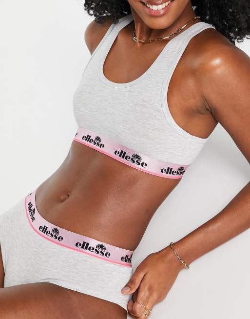 ellesse – Grå och rosa underklädesset i bomull med logga