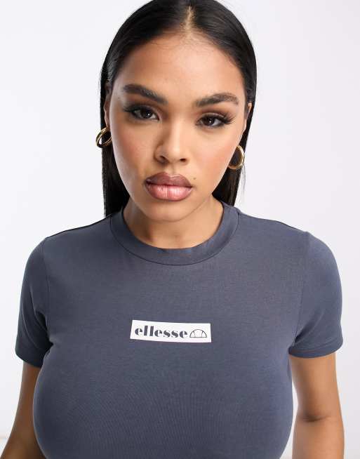 Ellesse Women's ALBERTA CROP TEE Grey  Women \ Women's clothing \ T-shirts  Brands \ #Marki - 2 \ Ellesse