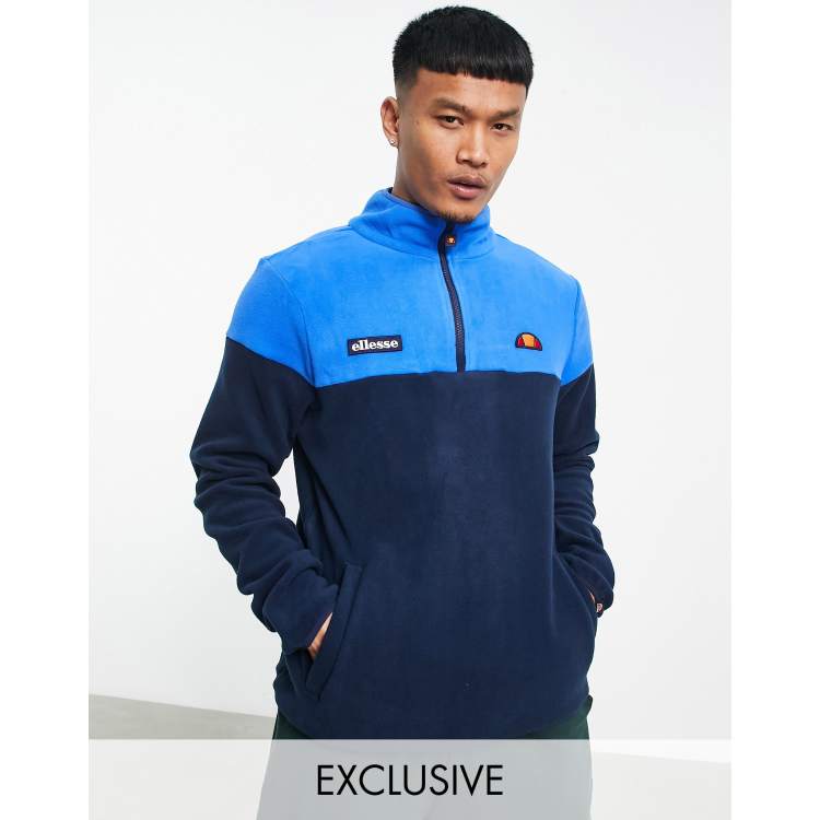 Ellesse Hooded Jacket With Chest Logo In Color Block Exclusive To Asos in  Blue