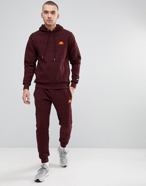 Ellesse burgundy hoodie sale