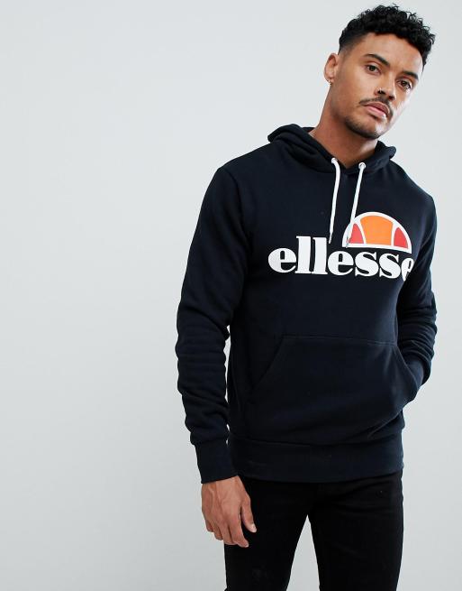 ellesse hoodie with classic logo in black