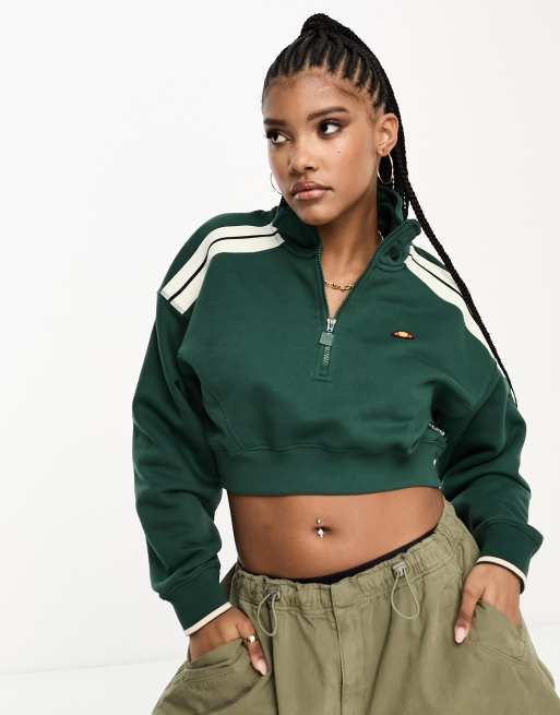 Sweat ELLESSE Nestor Crop Sweatshirt Verde de Mulher