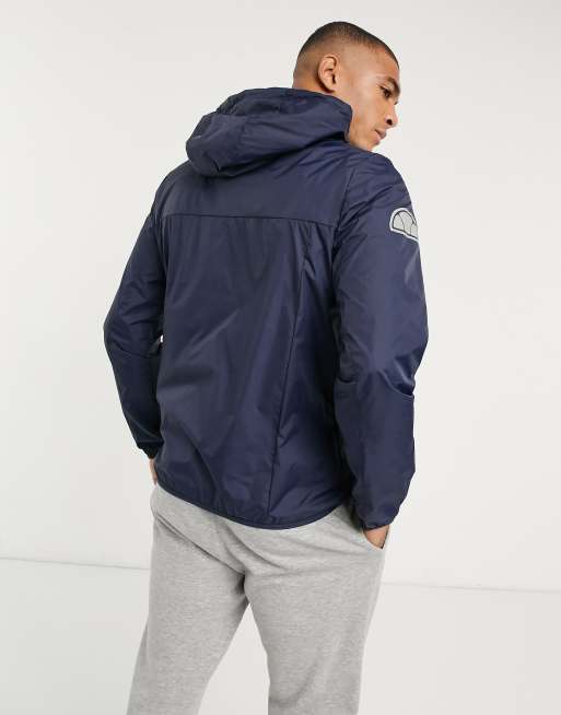 ellesse – Ion – Marinblå anorak med reflekterande logga, 2 av 4