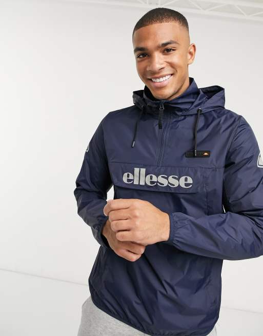 ellesse – Ion – Marinblå anorak med reflekterande logga, 3 av 4