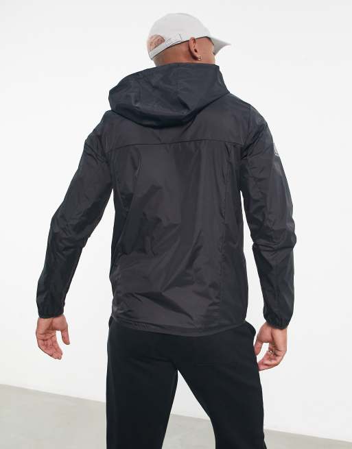 Ellesse ion overhead jacket with reflective logo in black hotsell