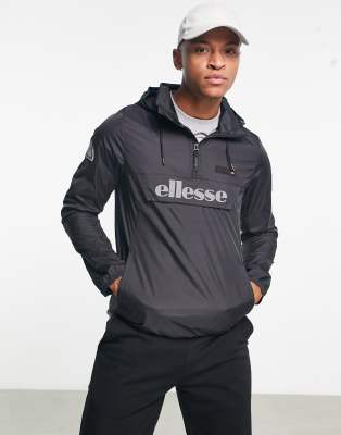 ellesse Ion overhead jacket with reflective logo in black - ASOS Price Checker